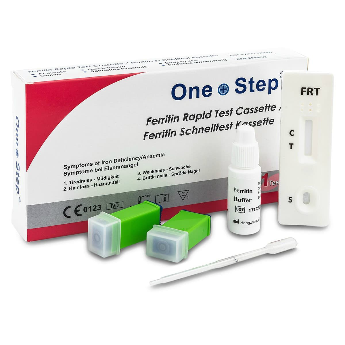 Iron Deficiency Test Home Anaemia Testing Kit — iron deficiency test kit, tested from a finger-prick blood sample